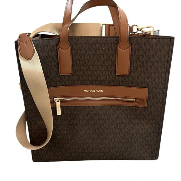 Michael Kors Brown and Tan Messenger Bag - Picture 9 of 15
